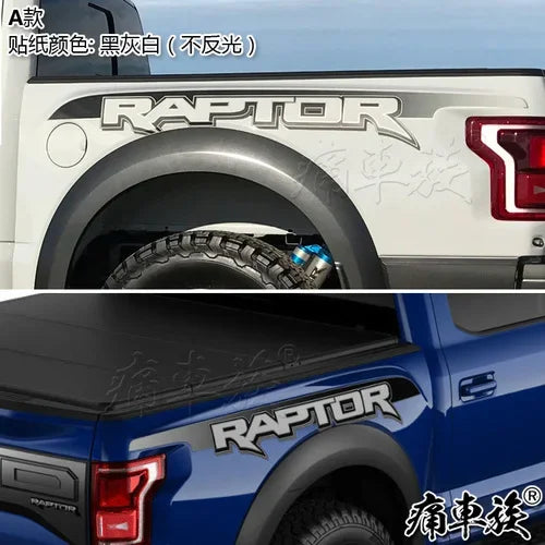 Custom Vinyl Rear Side Trim Film for Ford Raptor F-150 / F-250 / F-350 | KK Decal Kit - 200000182:175#D-200000182:350852#C-200000182:193#B-200000182:771#A-200000182:350686#E-  DRIVEN - 6
