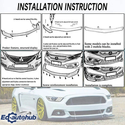 Front Bumper Lip Splitter Spoiler for Dodge Charger R/T / SRT / SXT (2015–2022) | Performance Style