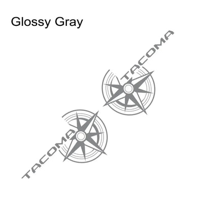 Compass Trunk Bed Side Decal for Toyota Tacoma TRD | 2-Piece Vinyl Film Graphics - 200000182:350853#Glossy Gray-200000182:10#Glossy Red-200000182:350850#Glossy Black-200000182:350852#Glossy White-200000182:193#Glossy Blue-  DRIVEN - 16