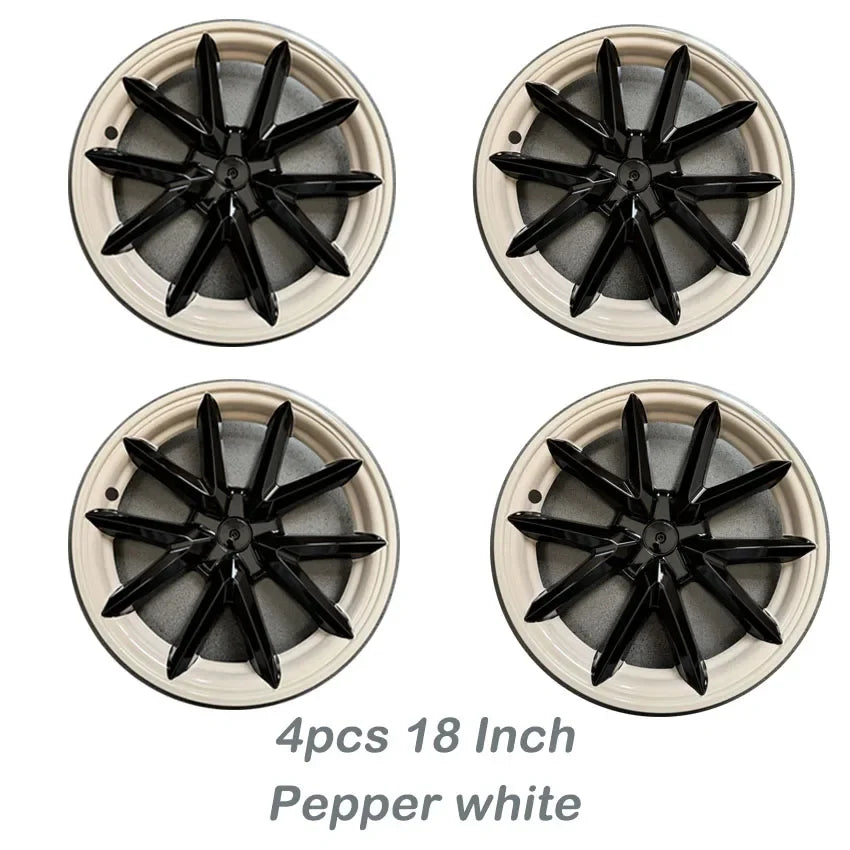 18" Replacement Hub Cap Wheel Covers for Tesla Model 3 (2017–2023) | 4-Piece ABS Set - 14:201452420#Gloss Black-14:202530813#Orange-14:10#White-14:201504124#Pepper White-14:203603266#Purple-  DRIVEN - 10