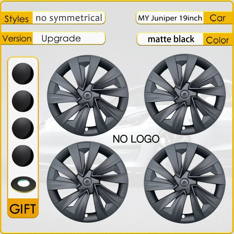 19" Crossflow Hub Cap Wheel Covers for Tesla Model Y Juniper | 4-Piece Performance Replacement Set - 14:201336230#matte black;200007085:11755855#19 inch 2025;200007763:201336106;400005408:110553637#For Model Y Juniper;400005409:3984267#Upgraded version-14:201897807#sliver black;200007085:11755855#19 inch 2025;200007763:201336106;400005408:110553637#For Model Y Juniper;400005409:3984267#Upgraded version-  DRIVEN - 7