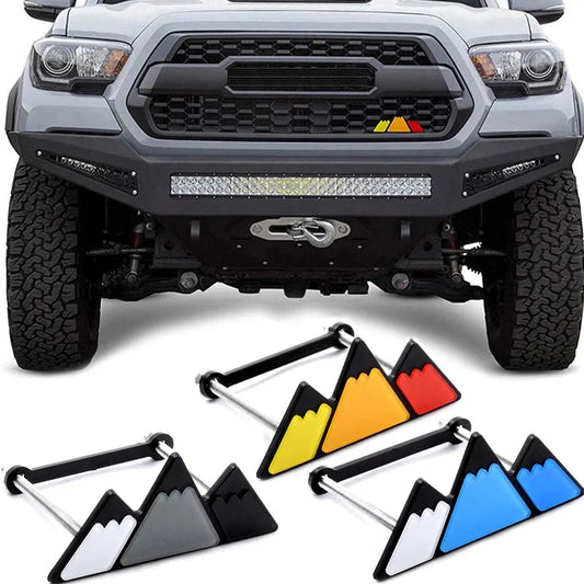 TRD Tri-Color Grille Badge Emblem for Toyota Tacoma / Tundra / 4Runner / Highlander | 3-Piece ABS Set - 200000182:350686#Type 8-  DRIVEN - 2