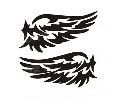 Angel Wings 3D Reflective Car Decal | 2-Piece Waterproof Vinyl Sticker for Cars & Motorcycles - 200000182:10#Colorful-200000182:193-200000182:29-  DRIVEN - 4
