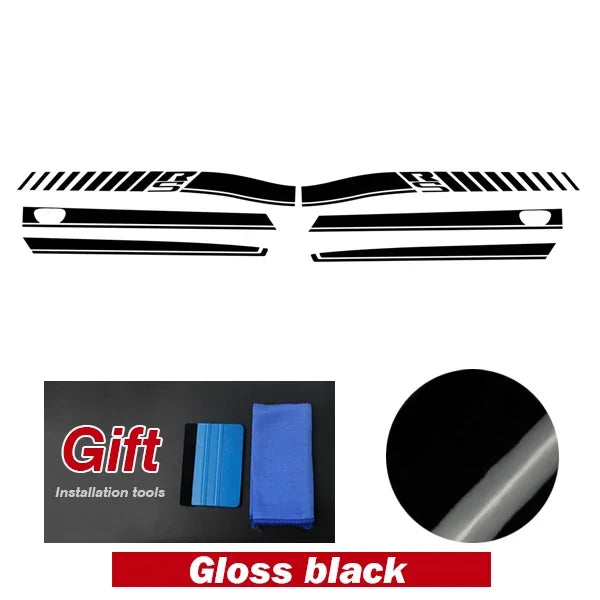 Dodge Challenger Body Side Accent Stripe Decal Kit – Door & Waist Line Graphic | 2008–2023 RS | 8 Premium Finishes - 200000182:193#Gloss Black-200000182:29#Gloss White-200000182:691#Reflective Red-200000182:10#Matte Black-200000182:350852#Silver-Grey-  DRIVEN - 13