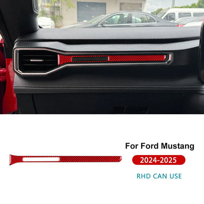 Real Soft Carbon Fiber Interior Trim for Ford Mustang GT / Dark Horse / EcoBoost (2024-2025) - 200000182:350853#Type B For LHD Black-200000182:350852#Type A For RHD Red-200000182:350850#Type A For RHD Black-200000182:350686#Type A For LHD Red-200000182:175#Type C For LHD Black-  DRIVEN - 16