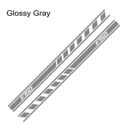 Door Side Skirt Stripe Decal for Ford F-150 Raptor | 2-Piece Pickup Truck Vinyl Graphic - 200000182:771#Carbon Fiber-200000182:29#Glossy White-200000182:691#Glossy Gray-200000182:193#Glossy Black-200000182:366#Glossy Yellow-  DRIVEN - 13
