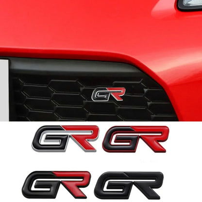 GR Logo Front Grille Emblem Sticker for Toyota Land Cruiser / Yaris / Camry / Vios | Gazoo Racing Badge