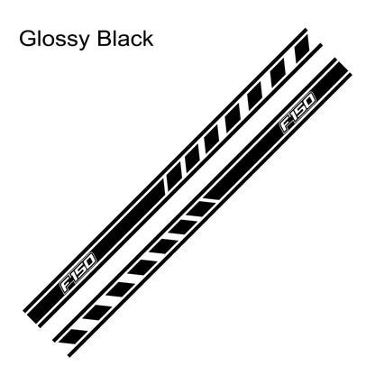 Door Side Skirt Stripe Decal for Ford F-150 Raptor | 2-Piece Pickup Truck Vinyl Graphic - 200000182:771#Carbon Fiber-200000182:29#Glossy White-200000182:691#Glossy Gray-200000182:193#Glossy Black-200000182:366#Glossy Yellow-  DRIVEN - 14