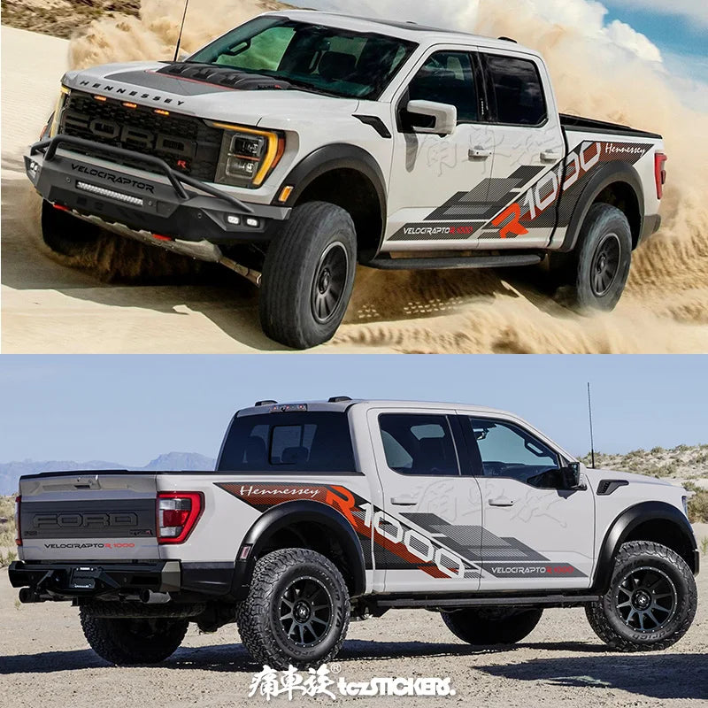 F-150 Raptor R Pickup Off-Road Racing Vinyl Decal | Body Modification Film & Decoration Sticker - 200000182:193#Image Color-  DRIVEN - 5