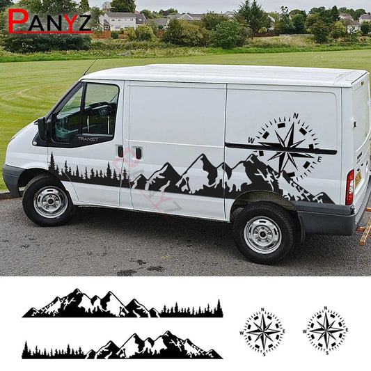 Camper Van / Motorhome Door Graphic Decal for Ford Transit MK6 / MK7 / MK8 | Full-Coverage Vinyl - 200000182:29#Glossy Yellow;5:100014065#L3-  DRIVEN - 2