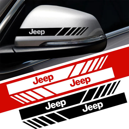 Rearview Mirror & Body Badge Emblem Decal for Jeep Renegade | 2-Piece Vinyl Sticker Set - 14:200004889#black;400005409:3984267#2pcs for Jeep-14:2904#white;400005409:3984267#2pcs for Jeep-  DRIVEN - 6