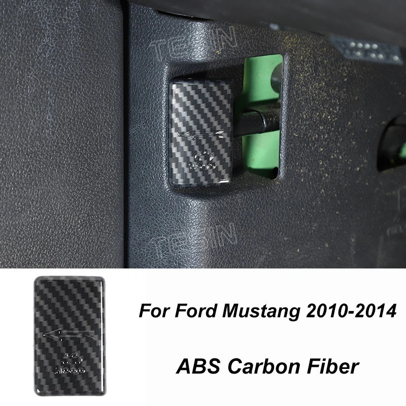 Carbon Fiber Grain Interior & Exterior Decoration Sticker for Ford Mustang (2009-2014) | Kit - 200000182:200013901#Door lock pin ring-200000182:202530813#Front fog lamp decor-200000182:200006158#Dashboard Panel-200000182:40808150#Headlight switch-200000182:200003699#Start key socket-  DRIVEN - 7