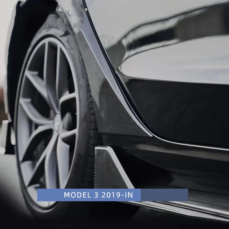 Wide Body Kit for Tesla Model 3 (2019+) | ABS Carbon Fiber Splash Guard, Mudguard & Fender Extensions - 14:193#ABS Carbon Look-14:200004890#ABS black-  DRIVEN - 3