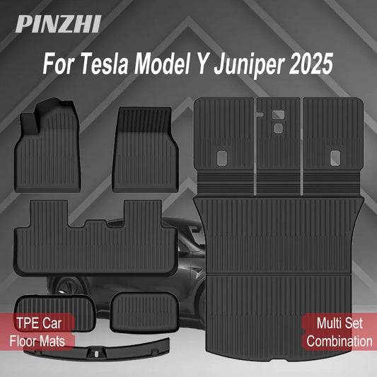 TPE Floor Mats & Luggage Mat for Tesla Model Y Juniper Premium / Performance (2025+) | All-Weather Set - 200000182:29#3PCS floor mats-  DRIVEN - 1