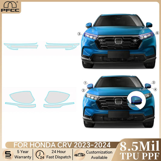 Precut PPF Clear Bra for Honda CR-V (2023–2025) | TPU Paint Protection Film — Headlights, Mirrors & Doors - 200000182:10#Door Extended;355:203282823#With Tools;5:200000990#Transparent Film-  DRIVEN - 1