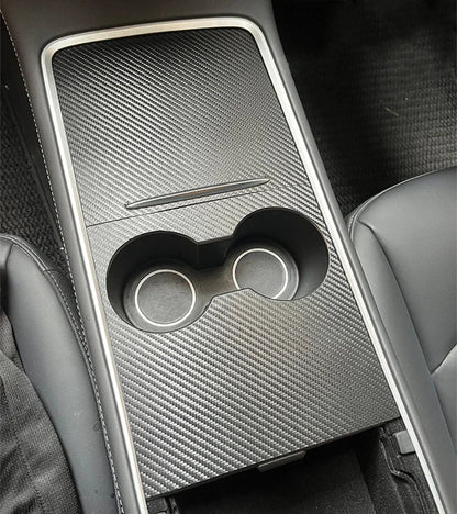 Center Console Panel Sticker for Tesla Model 3 / Model Y (2021–2023) | Wood Grain & Carbon Fiber Film - 200000182:201735810#Wood Grain Color-200000182:801422864#PU Carbon Color-200000182:96235566#Carbon Color-200000182:771#Black Color-200000182:200006253#White Color-  DRIVEN - 7