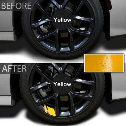 Reflective Wheel Hub Decal Set (6 Pcs) – Rim Cover Sticker | Dodge, Chrysler & Jeep | Red, Yellow, Black - 200000182:10#6pcs-Red-200000182:366#6pcs-Yellow-  DRIVEN - 2