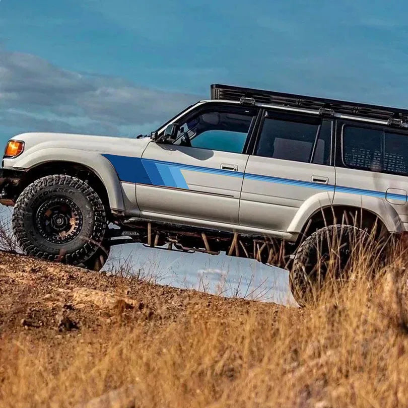 Off-Road Body & Waistline Stripe Decal Kit for Toyota Land Cruiser LC80 | Exterior Vinyl Graphics - 200000182:350686#C-200000182:173#B-200000182:350852#A-  DRIVEN - 8