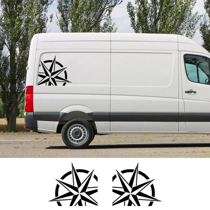 Adventure Style Waterproof Graphic Decal | Custom Vinyl Sticker for VW Crafter, Camper Van & More - 200000182:350852#Black-200000182:10#Red-200000182:94#Dark Gray-200000182:29#White-200000182:496#Orange-  DRIVEN - 2