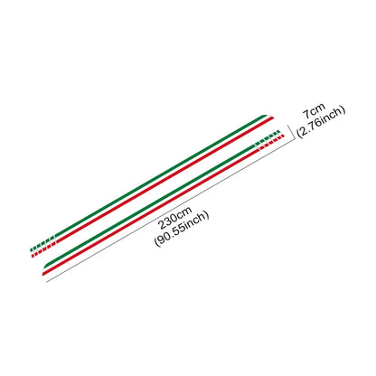 Italian Flag Racing Stripe Side Door Decal | Italy Tricolor Vinyl Graphic Sticker - 200000182:193#Green White Red-  DRIVEN - 5