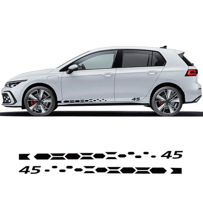 GTI Clubsport 45 Style Door Side Skirt Stripe Decal for VW Golf 8 MK8 | 2-Piece PVC Vinyl Sticker - 200000182:193-200000182:10-200000182:29-  DRIVEN - 1