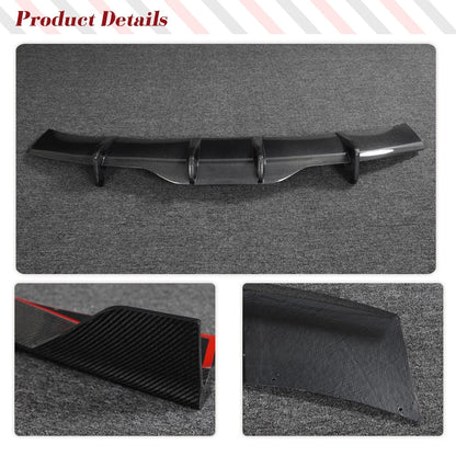 Real Carbon Fiber Rear Canard Diffuser Lip Body Kit for Tesla Model S Plaid (2021–2023) - <none>-  DRIVEN - 5