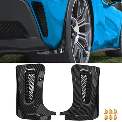 Rear Mudguard Extended Body Kit Flaps & Guards Carbon Fiber for Chevrolet Corvette C8 | Black