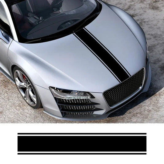 Universal Sport Hood Cover & Side Graphic Vinyl Wrap | Auto Tuning Sticker - 200000182:200006152#Carbon Fiber;5:361386#130X33cm-  DRIVEN - 2