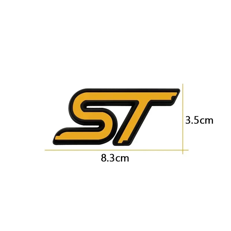 3D Metal ST Badge | Body & Trunk Emblem for Ford Everest / Fiesta / Ecosport / Focus - 200000182:350853#Black Green-200000182:350850#Silver Deep Blue-200000182:1052#Silver Blue-200000182:29#Silver White-200000182:496#Silver Yellow-  DRIVEN - 3