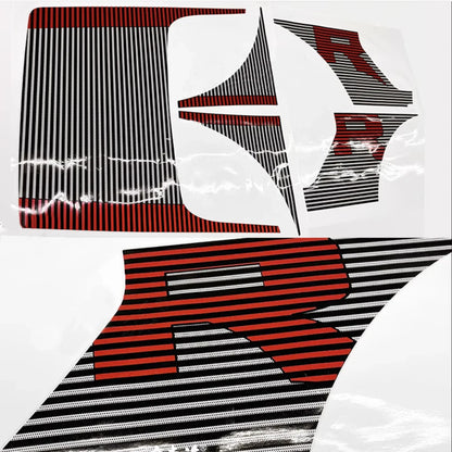 Sport R Bedside & Hood Stripe Decal Kit for Ford F-150 Raptor (2024) | Matte Black + Red Precut Vinyl - <none>-  DRIVEN - 6