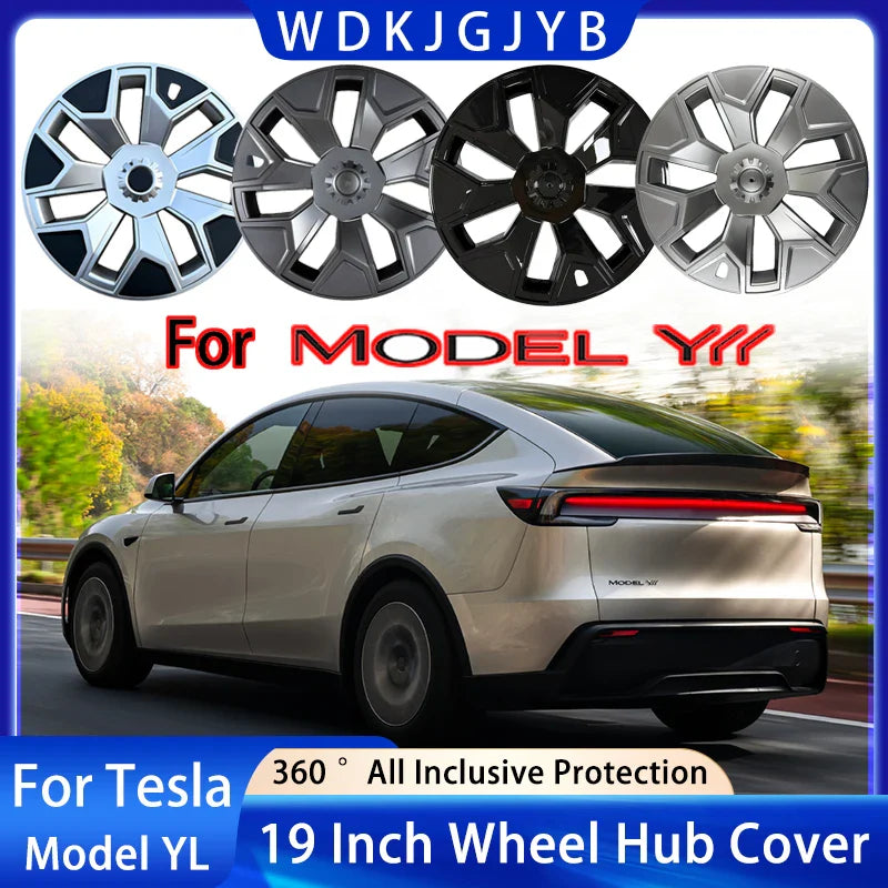 19" Replacement Hub Cap Wheel Covers for Tesla Model Y (2026) | 4-Piece Set