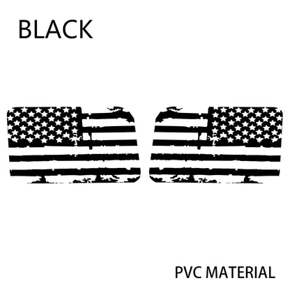 USA Flag Rear Window Decorative Decal for Jeep Wrangler (2021–2024) | Vinyl Cover Sticker - 200000182:201735810#M001A1 BLACK-200000182:771#M001A2 Matte black-  DRIVEN - 8