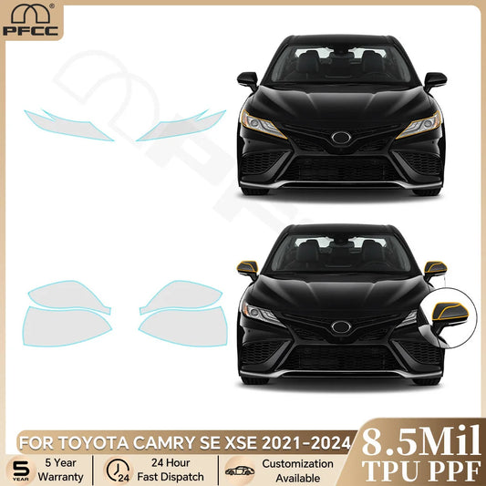Precut PPF for Toyota Camry SE / XSE (2021–2024) | TPU Headlight & Mirror Paint Protection - 200000182:193#Headlight Film;5:200000990#Transparent Film-  DRIVEN - 1