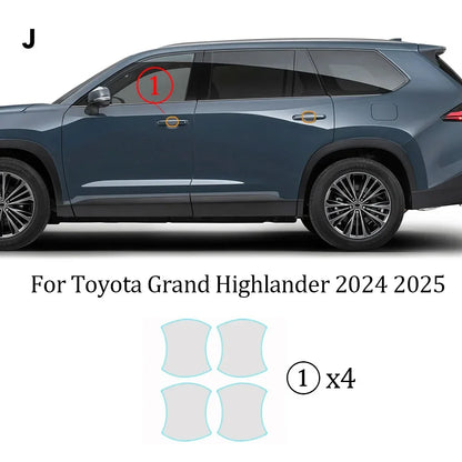 Precut PPF for Toyota Grand Highlander (2024–2025) | TPU Headlight, Mirror, Pillar & Door Handle - 200000182:10#Door bowl Film;5:200000990# Transparent Film-200000182:691#B C Pillars Film;5:200000990# Transparent Film-200000182:29#Headlight Film;5:200000990# Transparent Film-200000182:193#Rearview Film;5:200000990# Transparent Film-  DRIVEN - 7