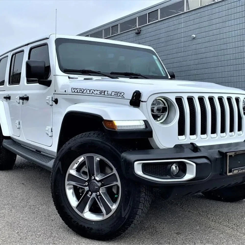 Jeep Wrangler Hood & Side Vinyl Decal – Motor Graphic Bonnet Sticker | JK, JL, TJ, Unlimited - 200000182:10-200000182:175#gray-200000182:366-200000182:350852-200000182:350850-  DRIVEN - 5