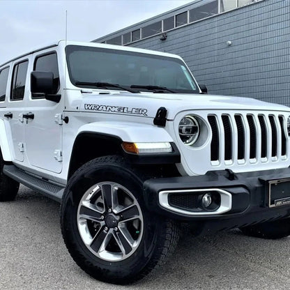 Jeep Wrangler Hood & Side Vinyl Decal – Motor Graphic Bonnet Sticker | JK, JL, TJ, Unlimited - 200000182:10-200000182:175#gray-200000182:366-200000182:350852-200000182:350850-  DRIVEN - 5