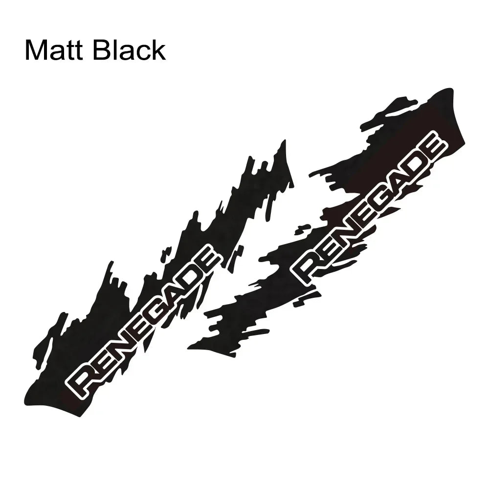 Splash Motor Door Side Skirt Decal for Jeep Renegade / JK | 2-Piece Vinyl Film Graphic - 200000182:193#Glossy Black-200000182:350850#Matt Gold-200000182:350853#Matt Silver-200000182:771#Carbon Fiber-200000182:366#Glossy Yellow-  DRIVEN - 13