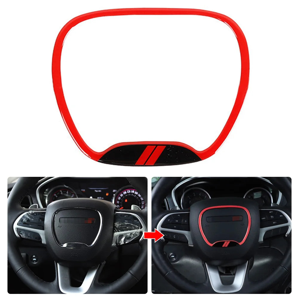 Steering Wheel Central Ring Trim Cover for Dodge Challenger / Charger (2015+) | CE Certified