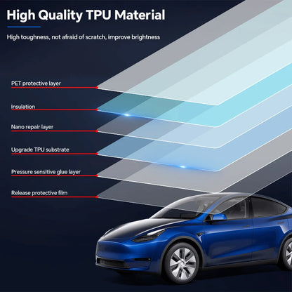 Precut PPF for Tesla Model Y (2020–2024) | 9-Mil TPU Paint Protection Film Clear Bra - 200000182:350686#Fender;5:200000990#Clear Film-200000182:10#Set;5:200000990#Clear Film-200000182:350852#Rear Trunk;5:200000990#Clear Film-200000182:193#Front;5:200000990#Clear Film-200000182:29#Hood;5:200000990#Clear Film-  DRIVEN - 5