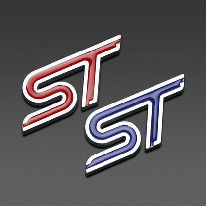 Aluminum Alloy ST Emblem | Grille, Body & Trunk Sticker for Ford ST Models - 200000182:193#Silver blue sticker-200000182:29#Silver red sticker-200000182:691#Silver blue Grille-200000182:10#Silver red Grille-  DRIVEN - 8