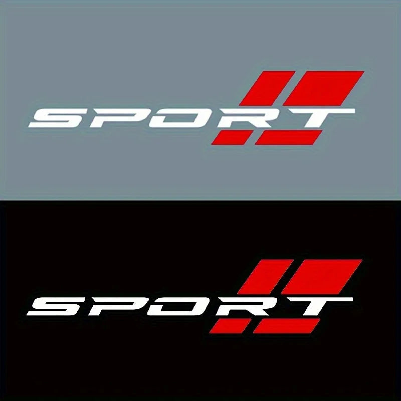 Sport Style Body & Fender Decal | 2-Piece Waterproof Vinyl Sticker for Cars, Motorcycles & Helmets - 14:200004889#black-14:200004890#white and red-  DRIVEN - 5