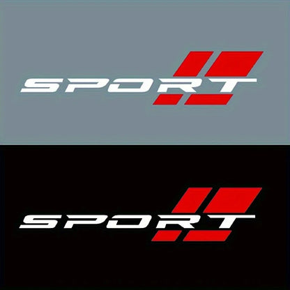 Sport Style Body & Fender Decal | 2-Piece Waterproof Vinyl Sticker for Cars, Motorcycles & Helmets - 14:200004889#black-14:200004890#white and red-  DRIVEN - 5
