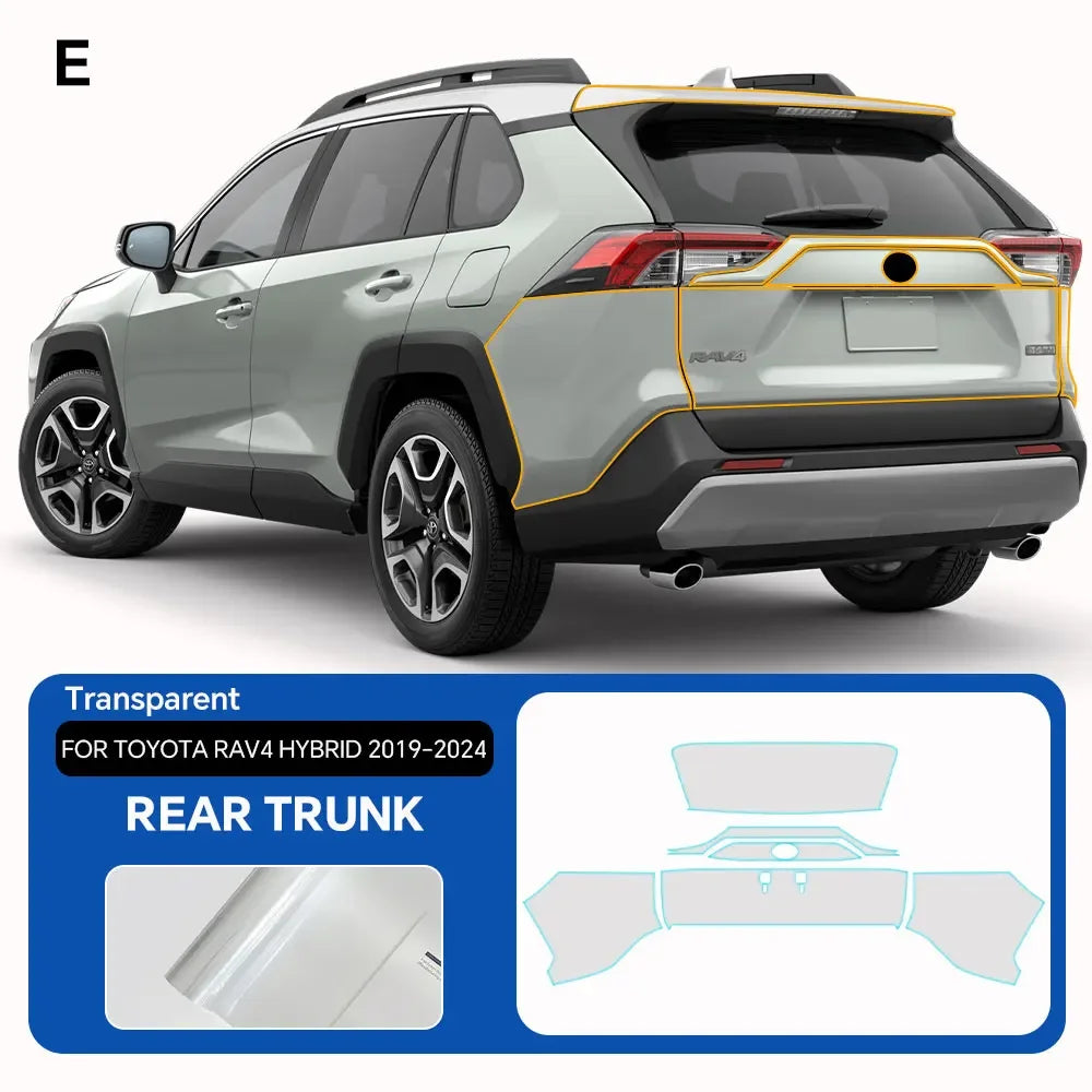 Precut PPF for Toyota RAV4 Hybrid XA50 (2019–2025) | 9-Mil TPU Paint Protection Film - 200000182:175#Front and Hood;5:200000990#Clear Film-200000182:366#Rear Trunk;5:200000990#Clear Film-200000182:350852#Whole Set;5:200000990#Clear Film-200000182:10#Rear Side;5:200000990#Clear Film-200000182:691#Door;5:200000990#Clear Film-  DRIVEN - 12
