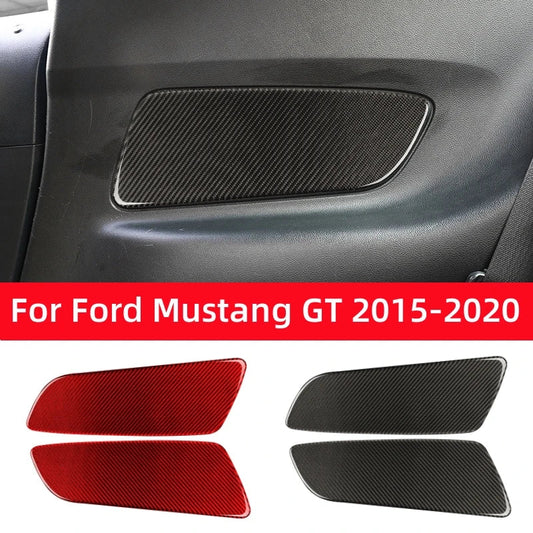 Carbon Fiber Rear Door Trim for Ford Mustang GT (2015-2021) | Interior Decal Kit - 200000182:193-  DRIVEN - 1