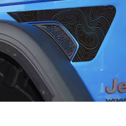 Eagle, Mountain Topo & Honeycomb Fender Vent Decal for Jeep Wrangler JL / Gladiator JT (2018–2023) | Vinyl Graphics - 200000182:173#C-200000182:496#B-200000182:10#A-200000182:200006152#K-200000182:1052#G-  DRIVEN - 8