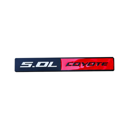 5.0L COYOTE Metal Badge | Trunk & Fender Emblem Sticker for Ford Mustang - 200000182:193#A-200000182:29#B-200000182:691#C-200000182:10#D-  DRIVEN - 7