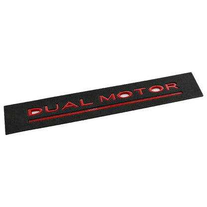 3D ABS DUAL MOTOR Chrome Red Line Emblem Badge for Tesla | Trunk & Body Styling Sticker - 14:200004890#Bright black red-14:200004889#silver red-14:365458#red-14:200002130#Matte black-14:200003699#Bright black-  DRIVEN - 12