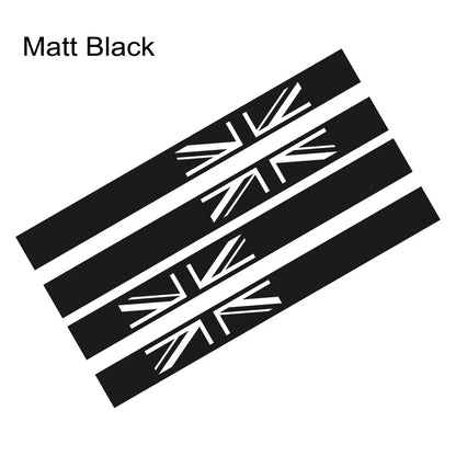Union Jack Door Side Stripe Decal for Mini Cooper S (R55, R56, F55, F54, F60, R57, R59) | England Flag Vinyl - 200000182:350852#Matt Black-200000182:10#Glossy Red-200000182:175#Colorful Laser-200000182:366#Matt Silver-200000182:193#Glossy Black-  DRIVEN - 12