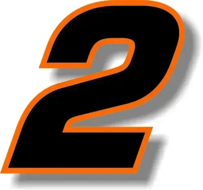 Custom Race Number Vinyl Sticker – Square Font, Black & Orange Border | 5 Sizes, Digits 0–9 - 200000182:173#8;5:361385#10CM-200000182:173#8;5:200000990#5CM-200000182:350686#0;5:100014065#25CM-200000182:350686#0;5:100014064#20CM-200000182:350686#0;5:361386#15CM-  DRIVEN - 10