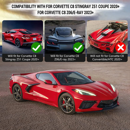Rear Window Spoiler Cover Trim Carbon Fiber for Chevrolet Corvette C8 (2020–2025) | Lightweight